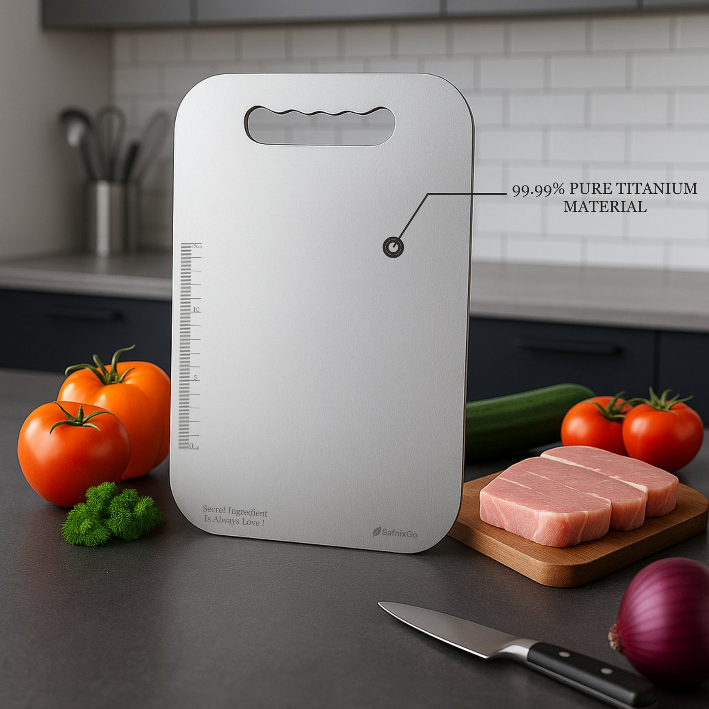 Stainless steel Ti Chopping Board