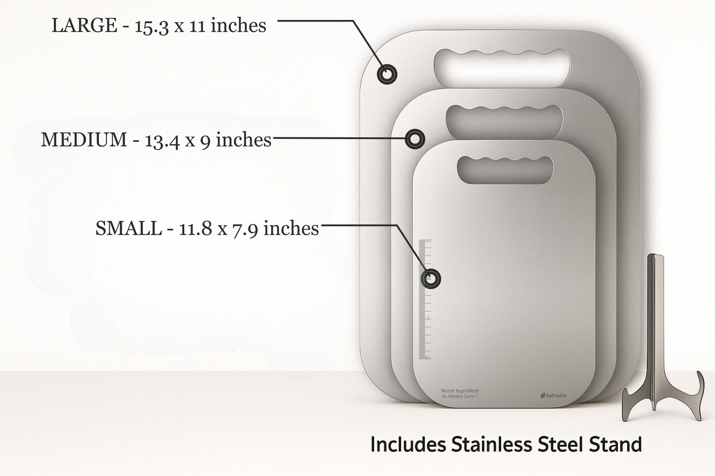 Stainless steel Ti Chopping Board