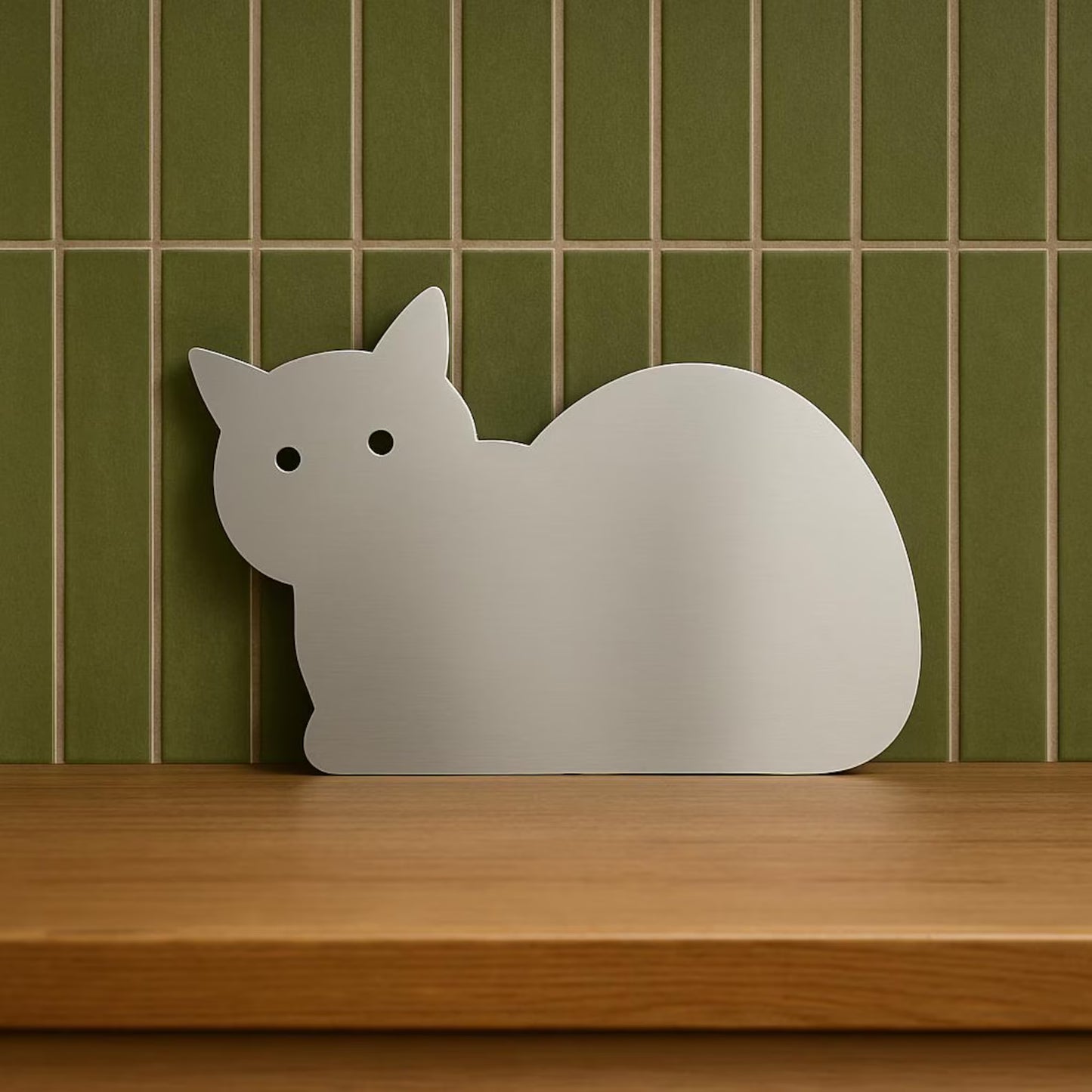 Cat Shaped Stainless Steel Cutting Board