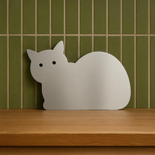 Cat Shaped Stainless Steel Cutting Board